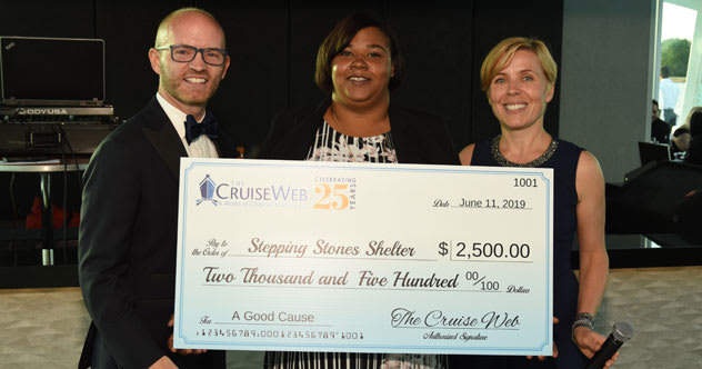 The Cruise Web's Donation for Stepping Stones Shelter